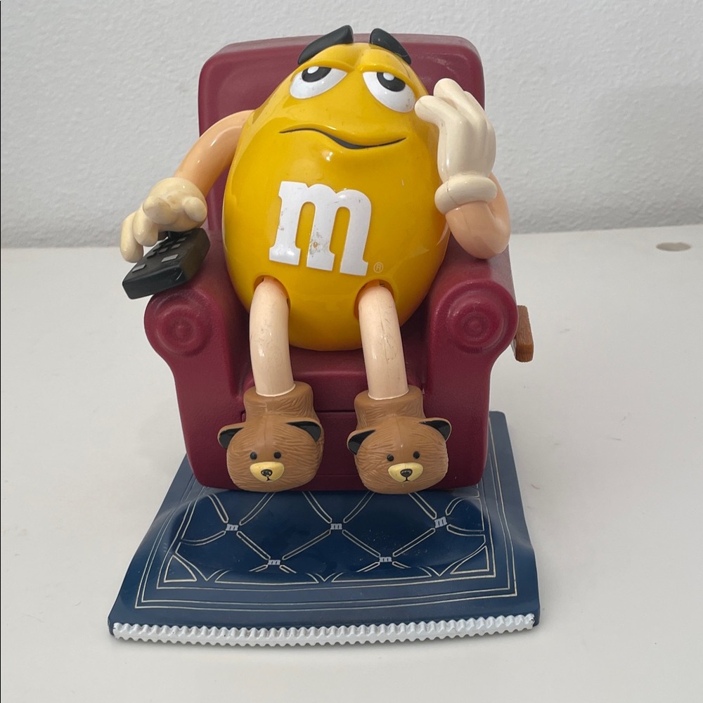 M&M'S Yellow Character Figurine on Red Chair